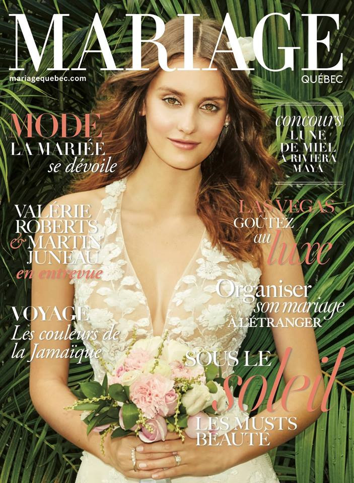 Fred Juneau featured on the Mariages France cover from September 2017