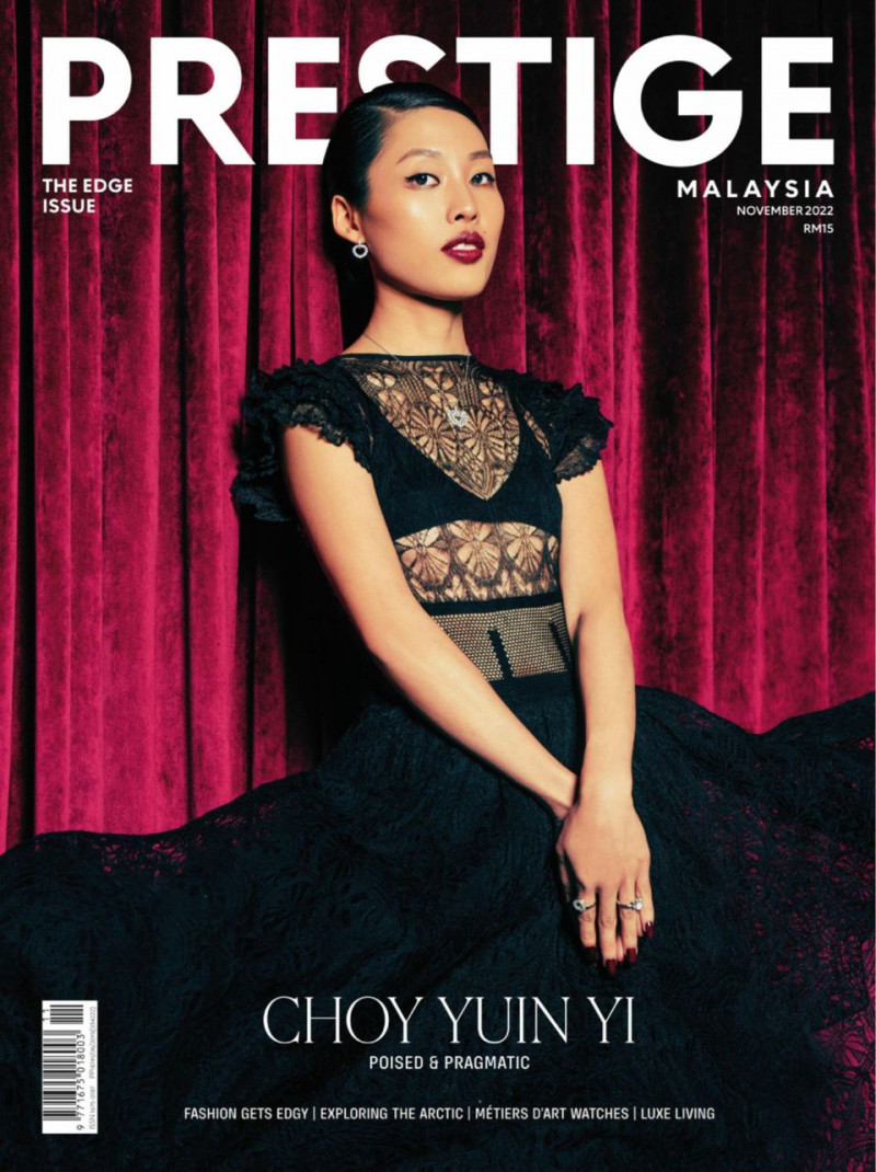 Choy Yuin Yi featured on the Prestige Malaysia cover from November 2022