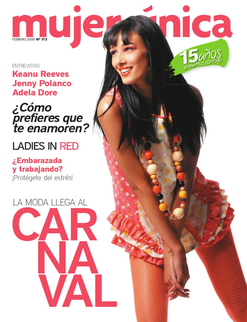 Raquel Ortega featured on the Mujer Unica cover from February 2009