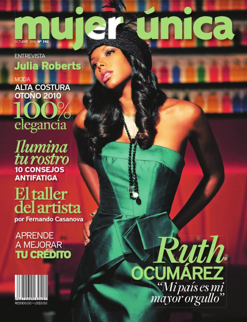 Ruth Ocumárez featured on the Mujer Unica cover from October 2010