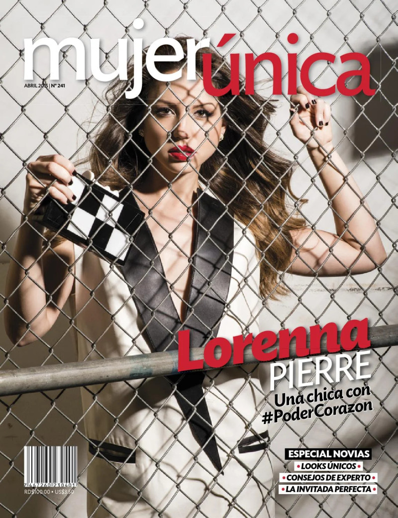 Lorenna Pierre featured on the Mujer Unica cover from April 2015