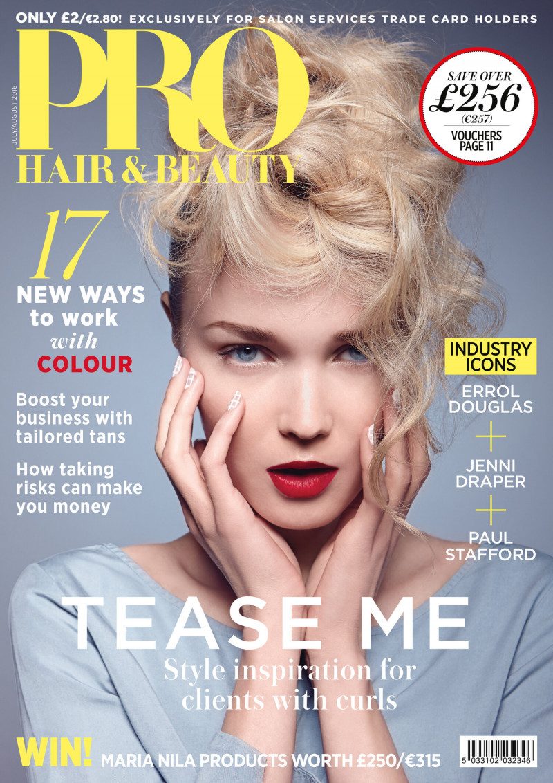 Anna-Sofia Ali-Sisto featured on the PRO Hair & Beauty cover from July 2016