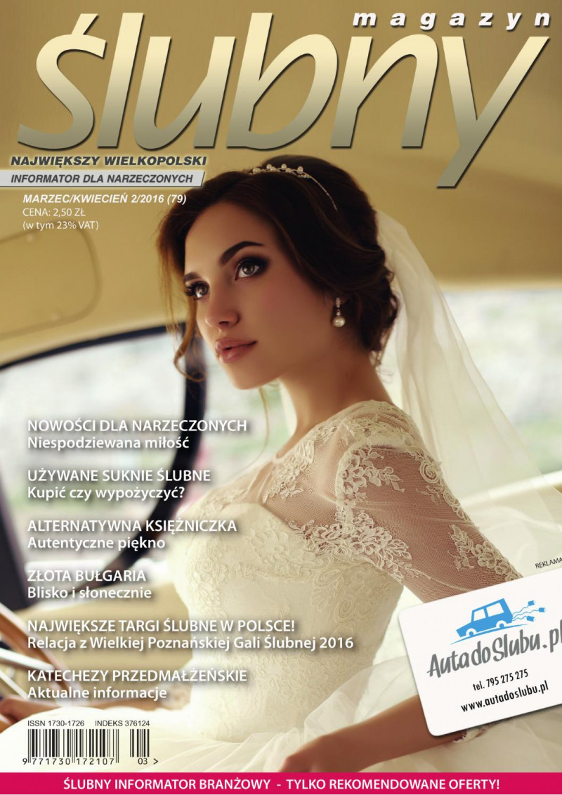  featured on the Magazyn Slubny cover from March 2016
