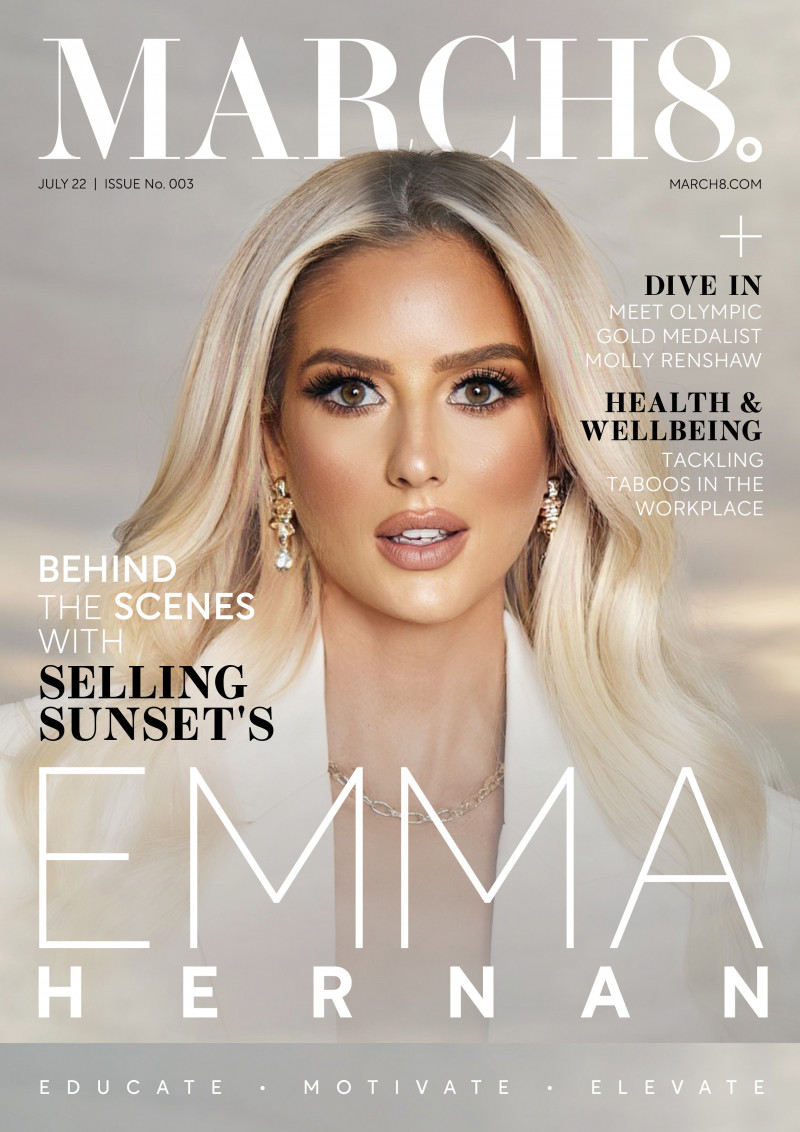 Emma Hernan featured on the March8 cover from July 2022