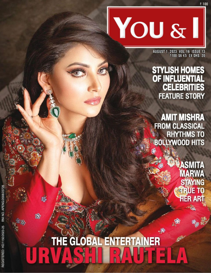 Urvashi Rautela featured on the You & I cover from August 2023