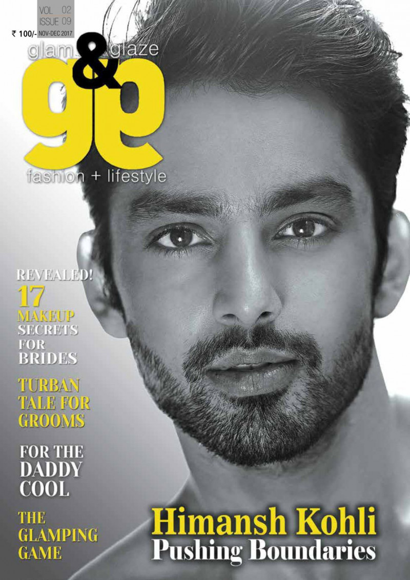 Himansh Kohli featured on the Glam & Glaze cover from November 2017