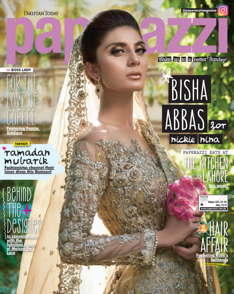 Bisha Abbas featured on the Pakistan Today Paperazzi cover from June 2019