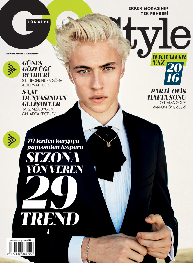 Lucky Blue Smith featured on the GQ Style Turkey cover from April 2016