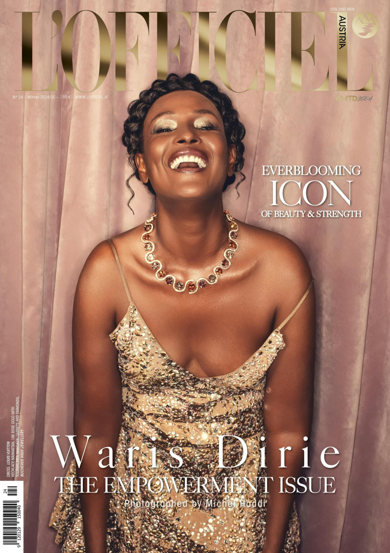 Waris Dirie featured on the L\'Officiel Austria cover from December 2024