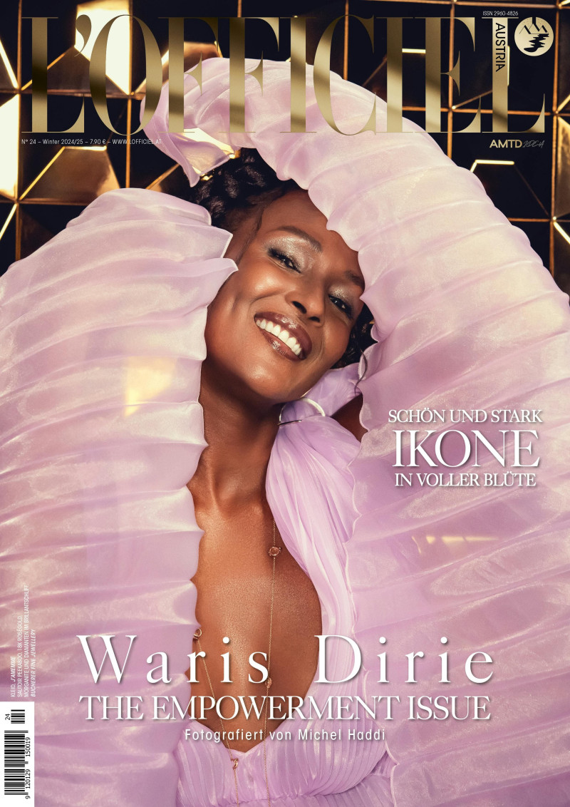 Waris Dirie featured on the L\'Officiel Austria cover from December 2024