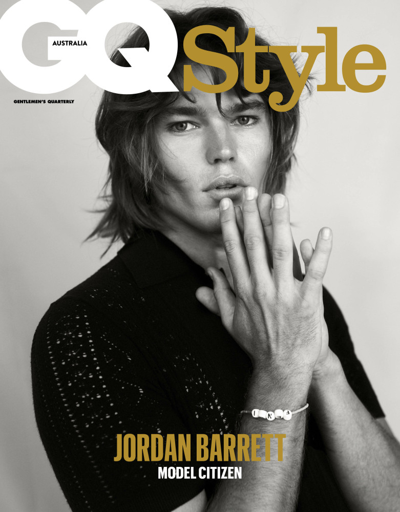 Jordan Barrett featured on the GQ Style Australia cover from April 2021