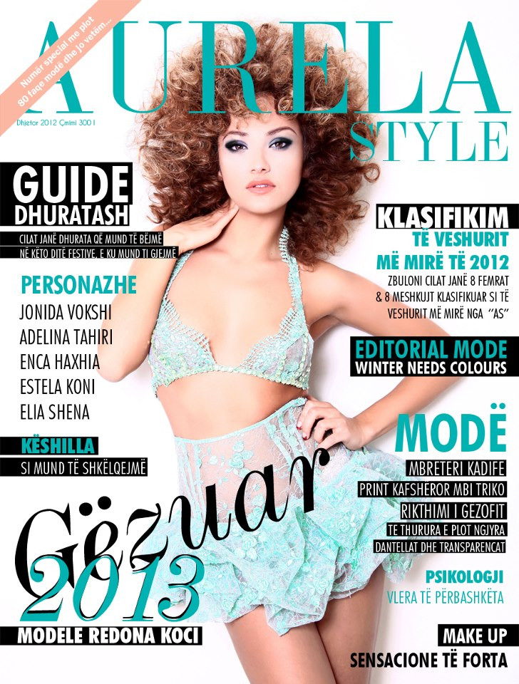 Redona Koci featured on the Aurela Style cover from December 2012