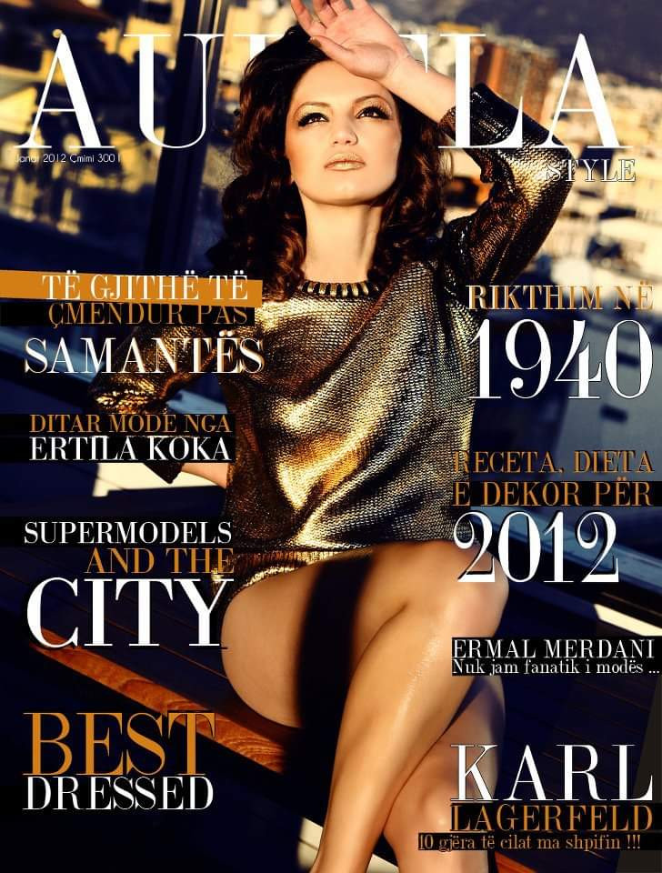 Ertila Koka featured on the Aurela Style cover from January 2012