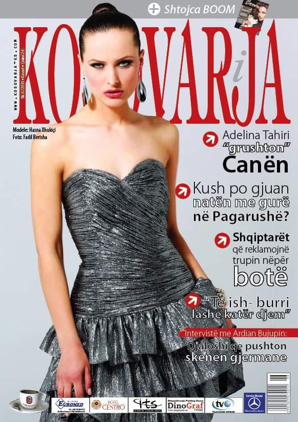 Hasna Xhukici featured on the Kosovarja cover from April 2011