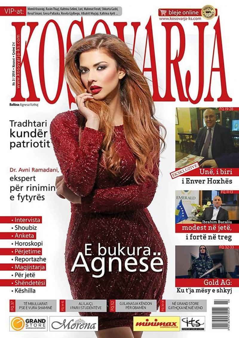 Agnesa Vuthaj featured on the Kosovarja cover from March 2014