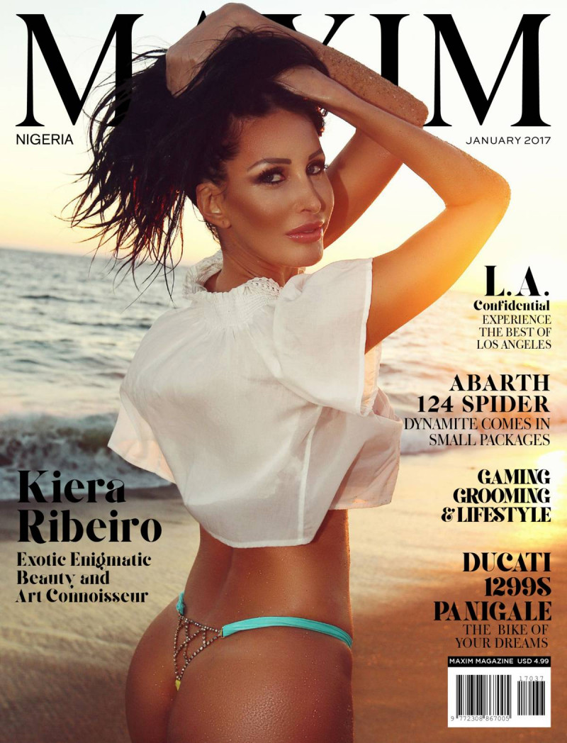 Kiera Ribeiro featured on the Maxim Nigeria cover from January 2017