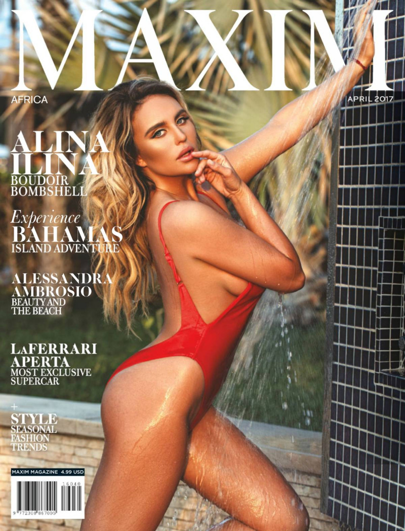 Alina Ilina featured on the Maxim Africa cover from April 2017