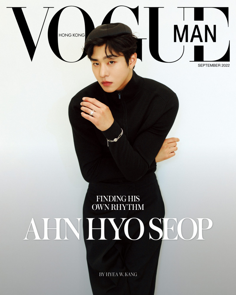 Ahn Hyo Seop featured on the Vogue Man Hong Kong cover from September 2022