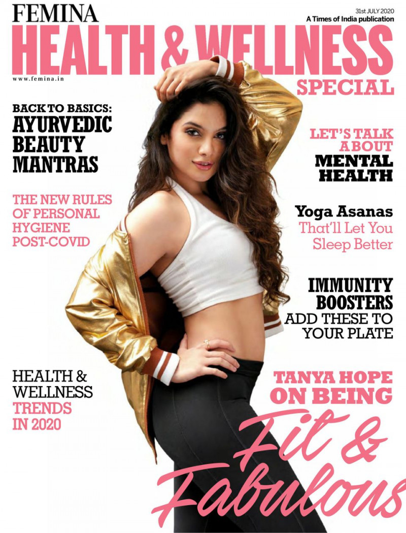 Tanya Hope featured on the Femina Health & Wellness cover from July 2020