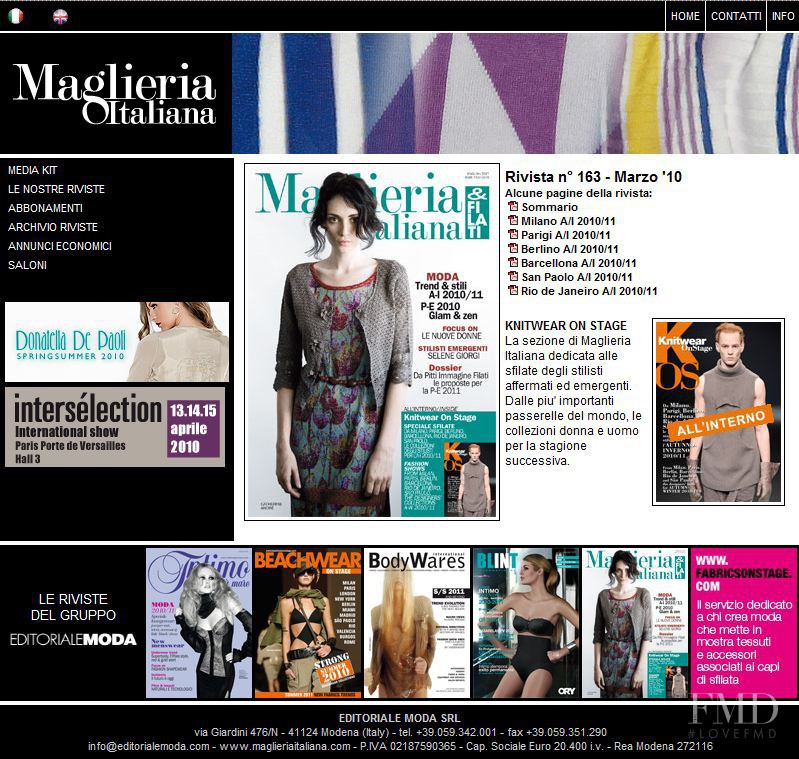  featured on the MaglieriaItaliana.com cover from April 2010