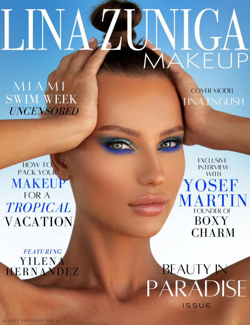 Tina English featured on the Lina Zuniga Make Up cover from August 2021