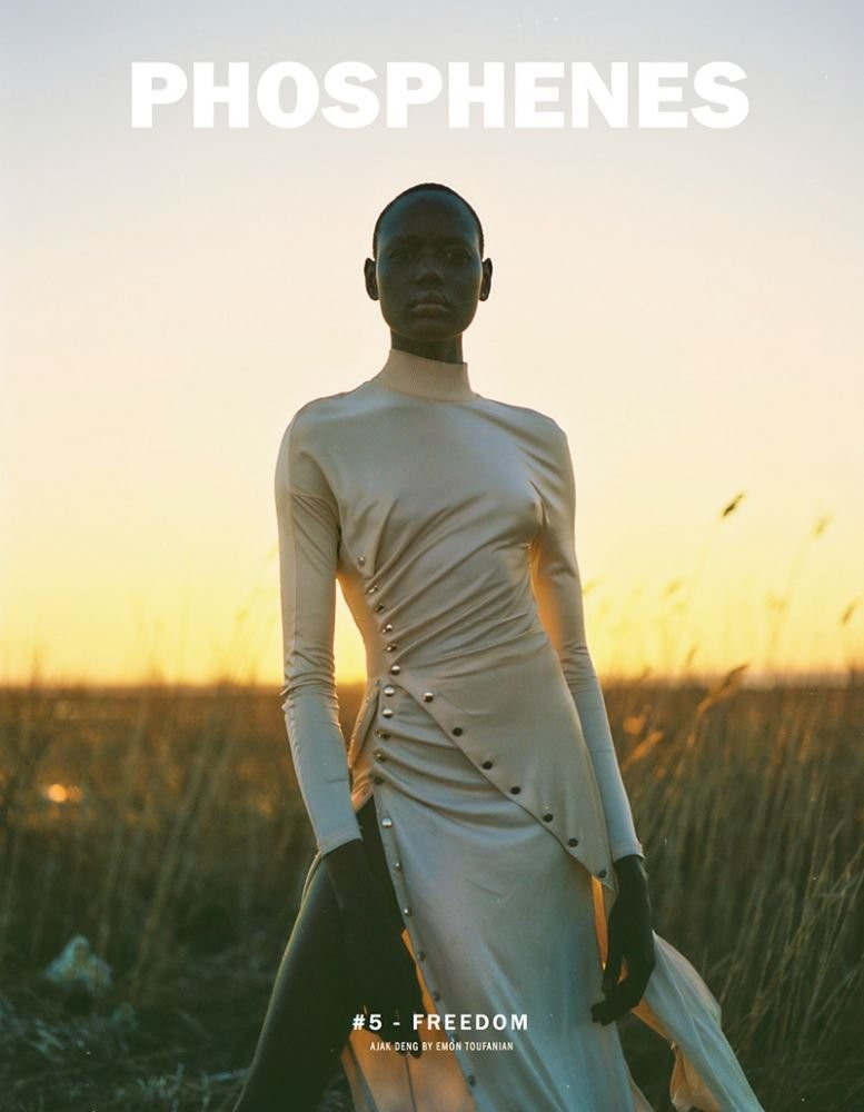 Ajak Deng featured on the Phosphenes cover from July 2018