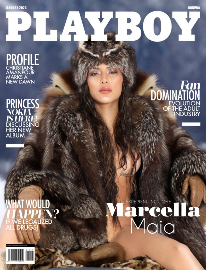 Marcella Maia featured on the Playboy Norway cover from January 2023