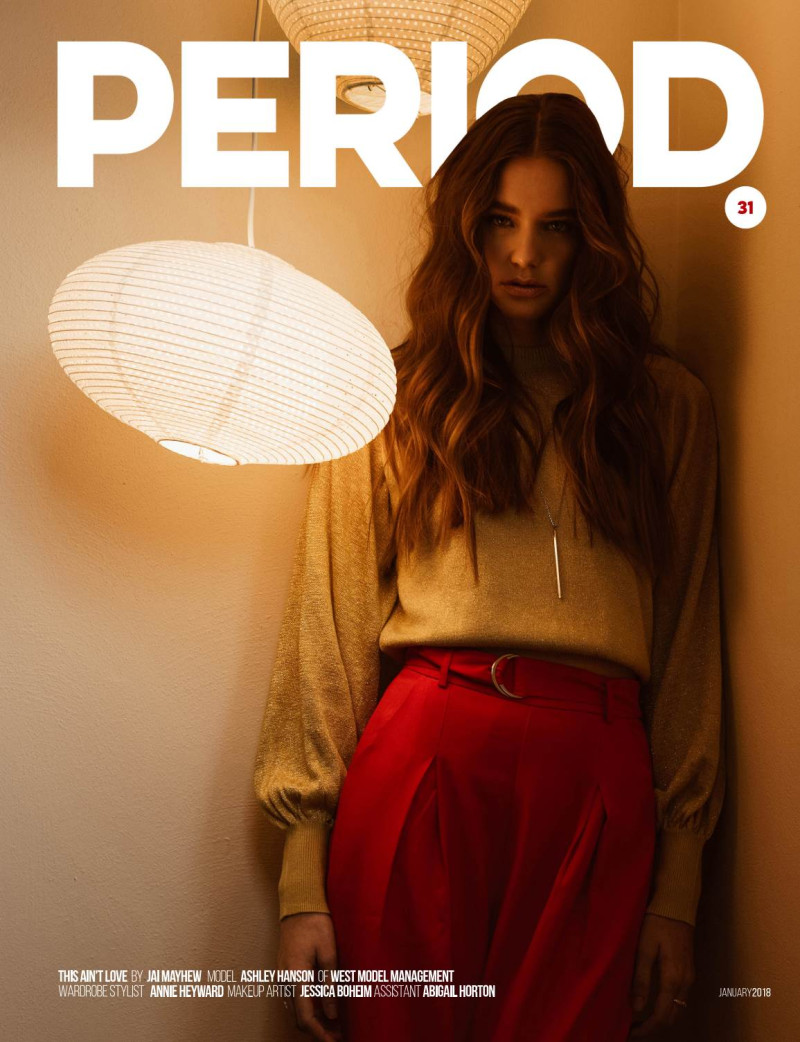 Ashley Hanson featured on the Period. cover from January 2018