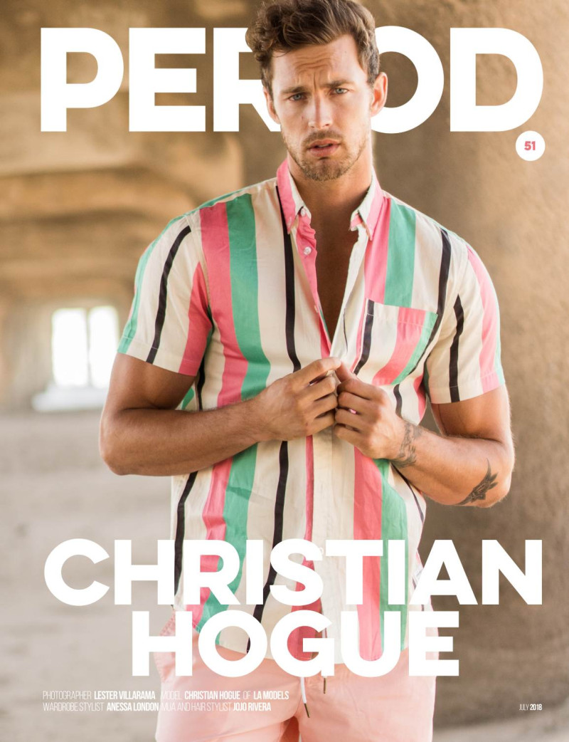 Christian Hogue featured on the Period. cover from July 2018