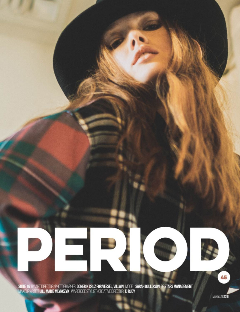 Sarah Gullixson featured on the Period. cover from May 2018