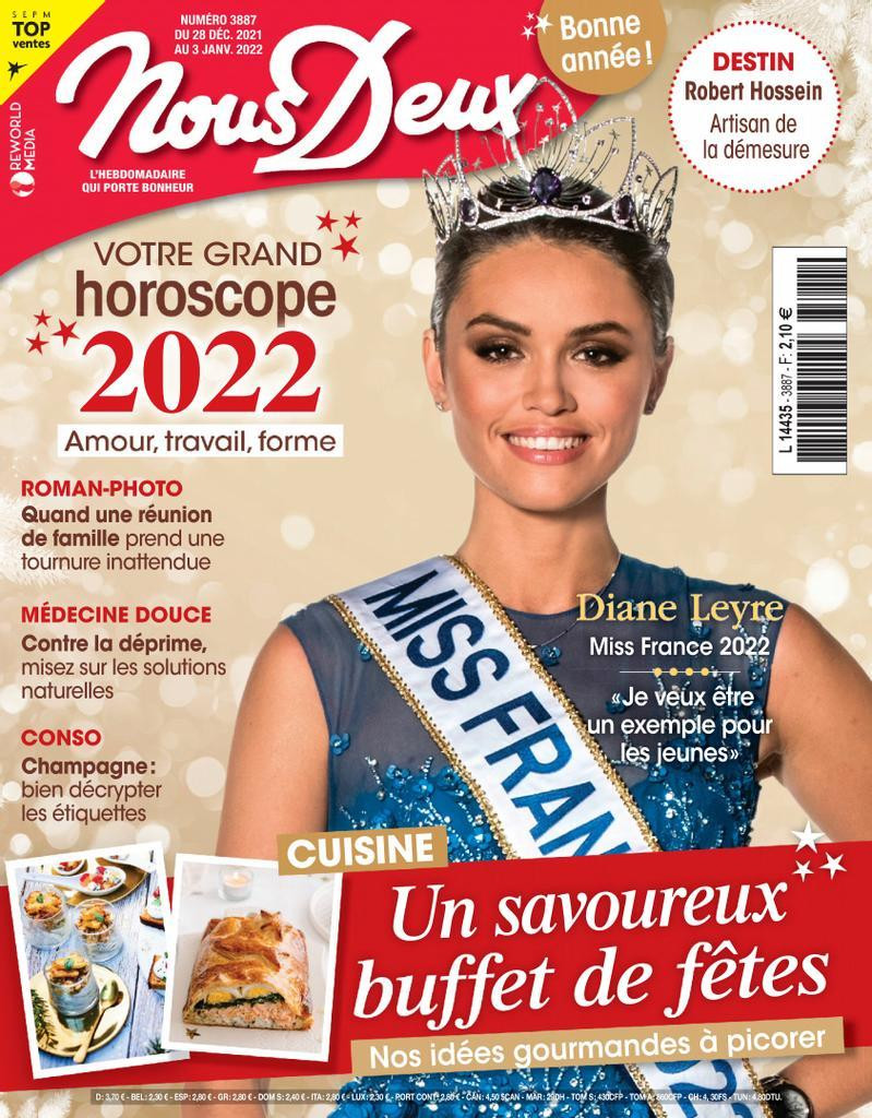 Diane Leyre featured on the Nous Deux cover from December 2021