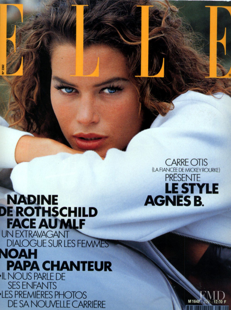 Carre Otis featured on the Elle France cover from May 1989