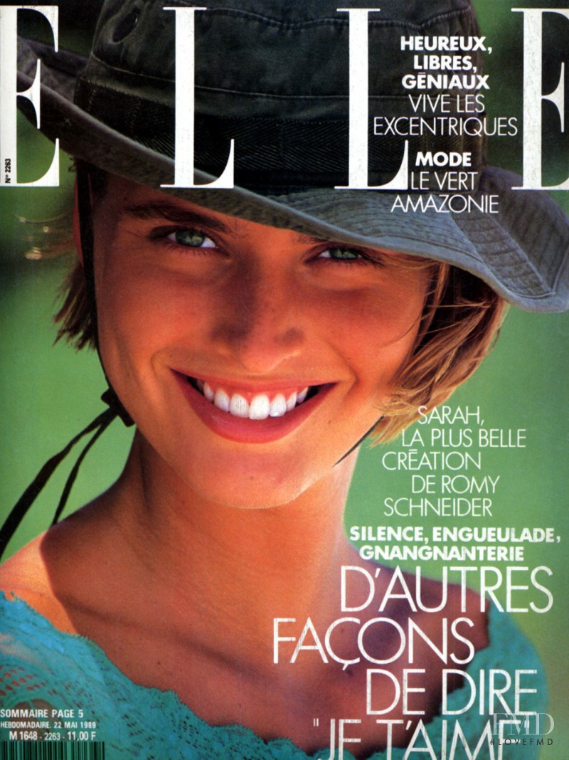 Cathy Fedoruk featured on the Elle France cover from May 1989