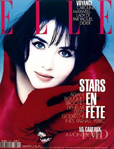 Isabelle Adjani featured on the Elle France cover from December 1991