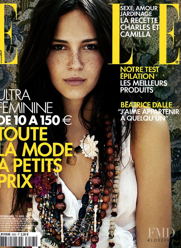 Sian Abbott featured on the Elle France cover from April 2005