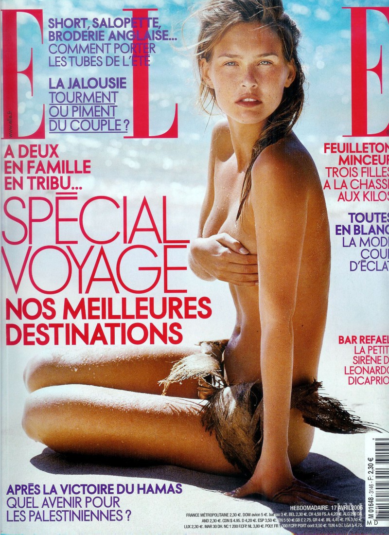 Bar Refaeli featured on the Elle France cover from April 2006