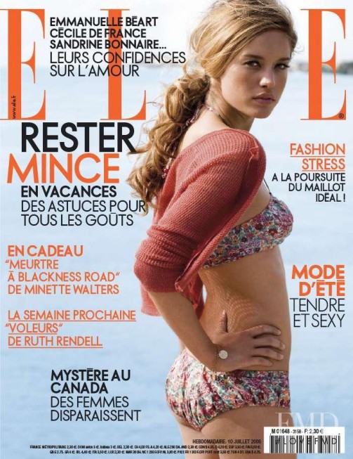 Julie Ordon featured on the Elle France cover from July 2006