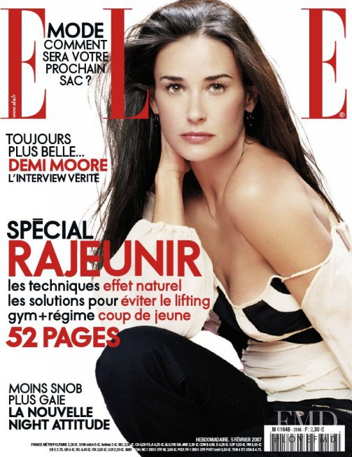 Demi Moore featured on the Elle France cover from February 2007