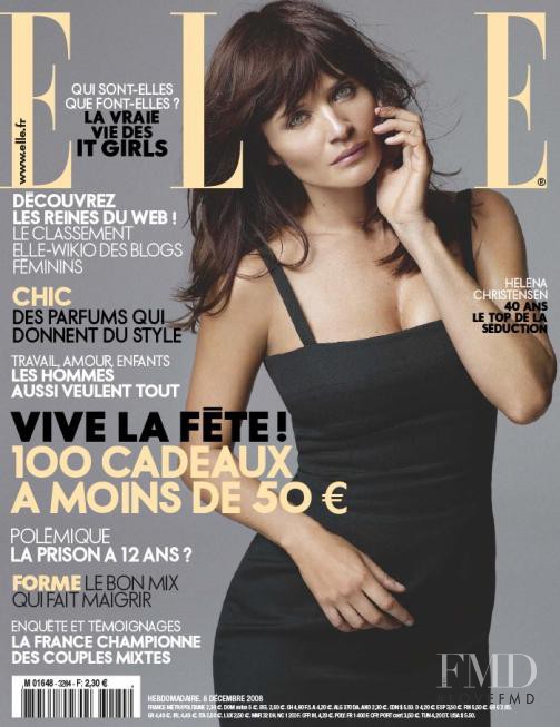 Cover of Elle France with Helena Christensen, December 2008 (ID:8200 ...