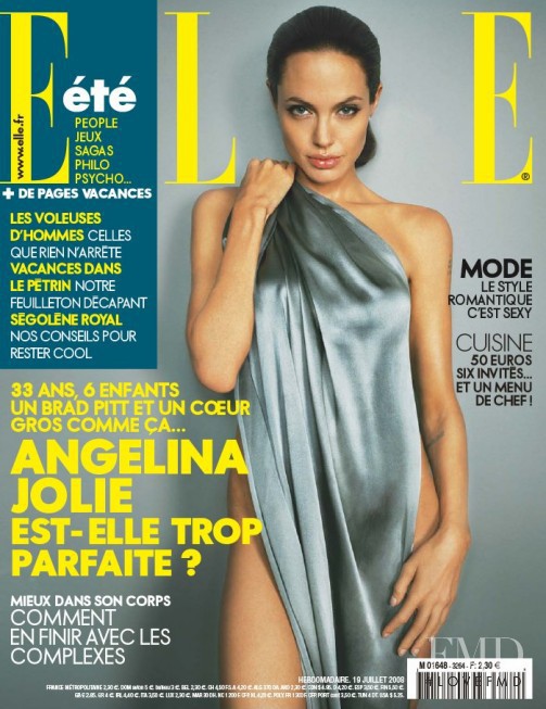 Angelina Jolie featured on the Elle France cover from July 2008
