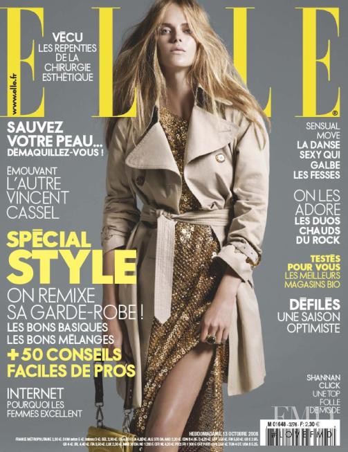 Shannan Click featured on the Elle France cover from October 2008