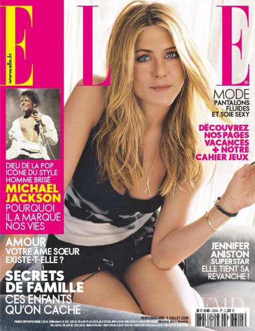 Jennifer Aniston featured on the Elle France cover from July 2009