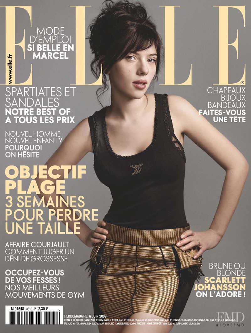 Scarlett Johansson featured on the Elle France cover from June 2009