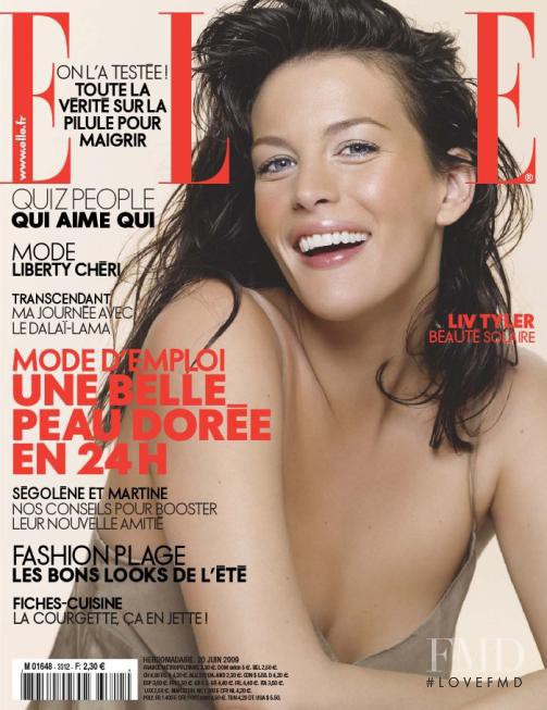 Liv Tyler featured on the Elle France cover from June 2009