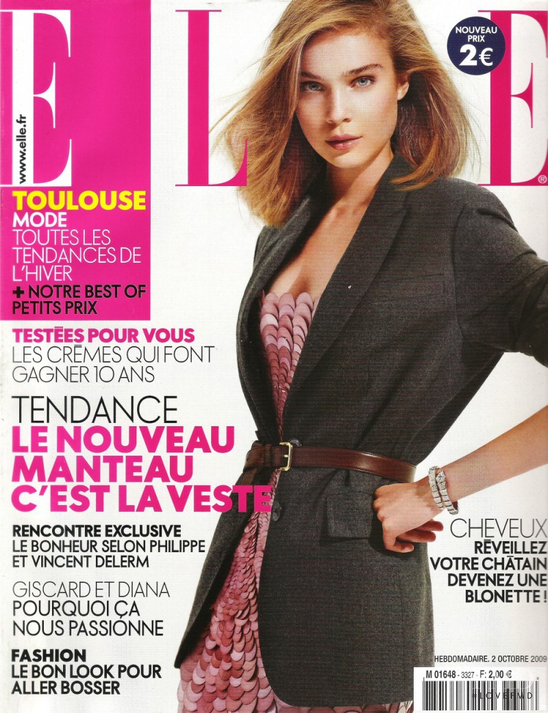 Kim Noorda featured on the Elle France cover from October 2009