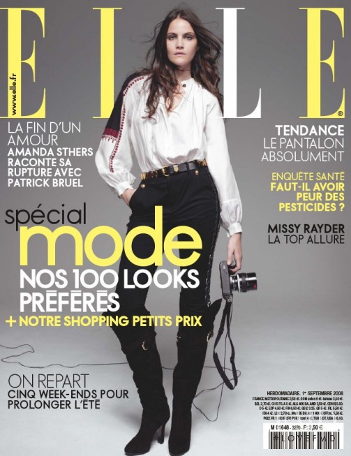 Missy Rayder featured on the Elle France cover from September 2009