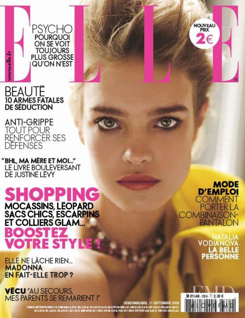 Natalia Vodianova featured on the Elle France cover from September 2009