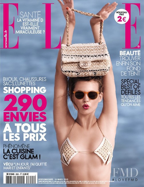 Behati Prinsloo featured on the Elle France cover from March 2010