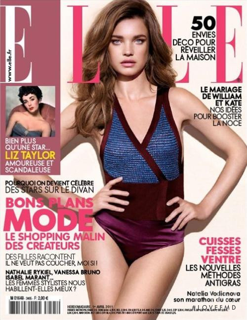 Natalia Vodianova featured on the Elle France cover from April 2011