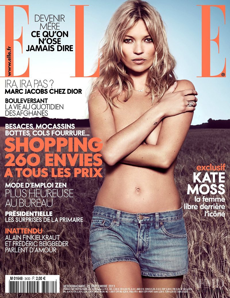 Kate Moss featured on the Elle France cover from September 2011